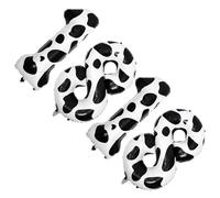 Uonlytech Lot de 4 Ballons en Aluminium Motif Vache Chiffres 1 et 8 40 Pouces Décoration Anniversaire 18 Ans Accessoires Fête Thème Ferme Ballons D’Anniversaire Résistants et