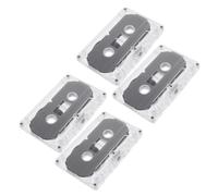 Uonlytech Lot De 4 Cassettes Audio Vierges 30 Étui Transparent, pour Enregistrement Créatif Et Messages Personnalisés, Compatibles Appareils Universels, Format Standard, Usage Fête Rétro Et DIY