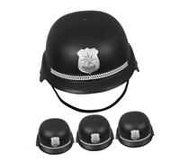 Uonlytech Lot De 4 Chapeaux De Policier Casque De Policier Chapeaux D'Officier De Police Casque De Costume De Police Chapeau De Déguisement Costume De