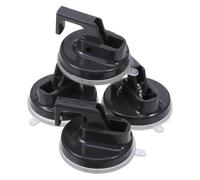 Uonlytech Lot de 4 Crochets à Ventouse en Plastique Gris, sans Perçage, Réutilisables et Amovibles, pour Salle de Bain, la Cuisine et Carrelage - Crochet Ventouse pour Serviettes,