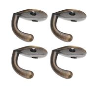 Uonlytech Lot de 4 Crochets Muraux Rétro Style Américain en Métal Support de Rangement Compact pour Vêtements Chapeaux et Paquet Cintre Ménager Pratique pour Salle de Bain et Entrée