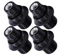 Uonlytech Lot de 4 Douilles E14 en Plastique Noir pour Ampoules, Pratiques et Faciles à Installer, Adaptées pour Lampes Industrielles et Systèmes de Surveillance