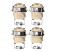 Uonlytech Lot de 4 Douilles G9 en Céramique avec Bague Métallique et Support Culot M10 Résistant à Haute Température Douille de Remplacement pour Lampe Halogène et LED Compatible