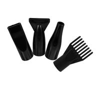 Uonlytech Lot de 4 Embouts de Sèche-cheveux en Abs pour Toilettage Animal, Diffuseurs Universels Buse Ronde, Buse Petite, Grosse et Embout Peigne, Accessoires Pratiques pour Coiffage