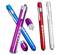 Uonlytech Lot De 4 Lampes à Stylo LED Médicales pour Infirmières, Stylos De Diagnostic Portables Multicolores, Éclairage Doux pour Examen Médical, Fourniture Professionnelle pour Soins Infirmiers