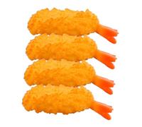 Uonlytech Lot De 4 Modèles De Tempuras Réalistes Et Faux Aliments Frits, Décoration Cuisine Japonaise, Décorations Alimentaires pour Restaurant, Accessoires De Photographie, Petite Taille