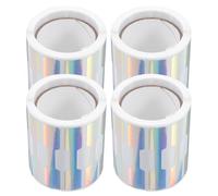Uonlytech Lot de 4 rouleaux d'étiquettes autocollantes pour bijoux : papier kraft, pour l'emballage, l'organisation et la présentation en magasin, pour colliers et bracelets