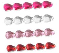 Uonlytech Lot de 400 Strass Acryliques à Dos Plat de Cœur pour Décoration de Vêtements Bijoux et Artisanat Couleur Classique