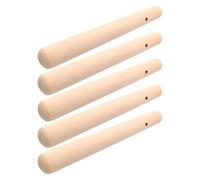 Uonlytech Lot de 5 Bâtonnets de Pilon en Bois Naturel pour Aliments Complémentaires Bébé, Ustensiles Cuisine Ergonomiques, Presse-purée Multifonction, Accessoire la Cuisine Pratique