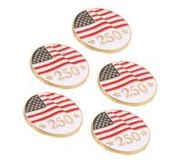 Uonlytech Lot de 5 Broches Drapeau Américain Commémoratives Épinglettes Patriotiques pour Hommes et Femmes Accessoire Fête Nationale Américaine la Journée des Anciens et Décoration de