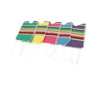Uonlytech Lot De 5 Couvertures pour Bouteilles De Bière Ponchos Mexicains en Coton à Rayures Arc-en-Ciel, Décoration Festive Cinco De Mayo, Housses Colorées pour Fête Mexicaine
