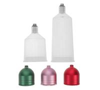 Uonlytech Lot de 5 Godets Doseurs Universels pour Aérographe, Flacons Mélangeurs en Alliage D'aluminium, Tailles 20 et 40 Mm, Couleurs Rouge, Rose et Vert, Accessoires Peinture pour Nail
