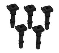 Uonlytech Lot De 5 Guides D’appuie-tête en Plastique Noir Réglables pour Montant des Sièges, Insertion Verrouillable, Accessoire Voiture Polyvalent pour Siège Auto