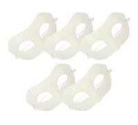 Uonlytech Lot de 5 Masques Blancs Vierges en Papier à Peindre Diy, Masques de Mascarade pour Carnaval et Costume, Adaptés pour Atelier D'art et Temps de Création