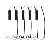 Uonlytech Lot de 5 Supports pour Stylet de Tablette avec Dragonne Élastique Rétractable 30 Cm, Porte-Stylet en Plastique Noir, Anti-Perte, Usage Professionnel, Accessoires pour Écrans