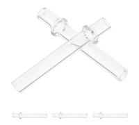 Uonlytech Lot de 5 Tubes de Mèche en Verre Résistant à la Chaleur pour Lampes à D’Extérieur Mini Format Portable Camping Randonnée Accessoires de Remplacement pour Flamme Stable