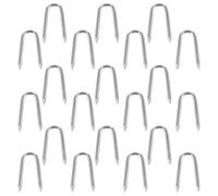 Uonlytech Lot de 50 Piquets en U Métalliques en Fer pour Fixation de Clôtures de Jardin, Clous Robustes 2,2 X 25 Mm pour Grillage, Adaptés pour Usage Extérieur et Fixation de Toiles