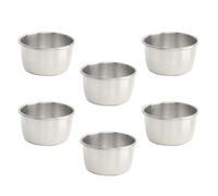 Uonlytech Lot de 6 Bols à Sauce en Acier Inoxydable 304 60 Ml Petit Format Plats d'Assaisonnement Résistants aux Mélanges Chauds et Froids pour Sauces Soja Ketchup et Apéritifs Usage