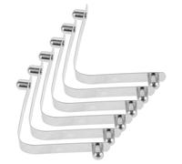 Uonlytech Lot de 6 Clips de Fixation en Acier Inoxydable V pour Outils de Nettoyage Piscine, Accessoires Robustes Compatibles Épuisette, Balai et Tête D'aspirateur, Remplacement Pratique