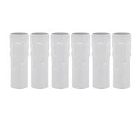Uonlytech Lot de 6 douilles pour bougie E14 - En fer - Couvercle de bougie haut - Manchons à - Pour lustre E14-25 x 80 mm