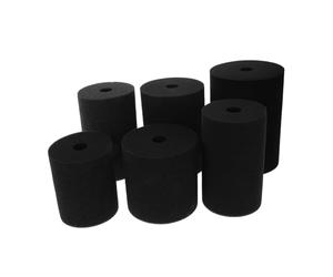 Uonlytech Lot de 6 Éponges Rondes Noires Cylindriques, Adaptateur Souple et Élastique pour Retourneur de Tasses, pour DIY et Activités Artistiques
