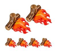 Uonlytech Lot de 6 Fausses Flammes Gonflables en PVC Léger Décorations de Feu de Camp Réalistes pour Camping et Garden-Party Modèle de Feu de Camp Sécurisé et Transportable