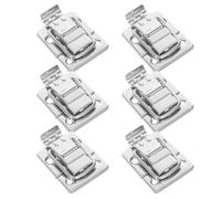 Uonlytech Lot de 6 Loquets à Bascule en Fer Chromé Rétro pour Boîte à Outils, Boîtes à Bijoux et Valises, Verrou à Moraillon avec Vis, Fermeture Sécurisée et Installation Facile,