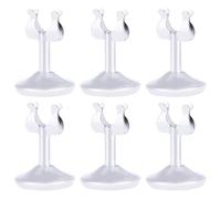 Uonlytech Lot de 6 Porte-cartes Multifonctions en Acier Inoxydable, Supports de Chiffres de U, Accessoires de Bureau et Restaurant pour Numéros de Table, Marque-places et Mémos