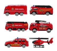 Uonlytech Lot de 6 Voitures en Alliage à Inertie de Simulation pour Garçon et Filles Coffret de Véhicules de Secours Colorés pour Jeu et Collection Présent Ludique Garçon et Filles