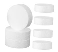 Uonlytech Lot De 7 Disques Et Cylindres en Mousse Ronde 15x4 Cm pour Loisirs Créatifs, Sculpture Et Décoration DIY, Mousse Haute Densité pour Bricolage Artistique Adultes Et Garçon Et Filles