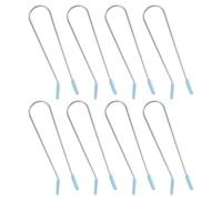 Uonlytech Lot de 8 Pinces à Bigoudis Chauffants U 1,9 Cm, Fixation pour Rouleaux Électriques, Clip de Remplacement en Plastique Bleu Ciel, Accessoire Coiffure Polyvalent pour Cheveux Fins