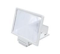 Uonlytech Loupe D'écran pour Téléphone Portable Amplificateur D'écran Pliable Grandissant 3 Fois, Compatible la Plupart des Smartphones, Blanc, Usage Personnel et Lecture Confortable