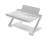 Uonlytech Loupe D'écran pour Téléphone Portable Pliable 3D Réglable en Hauteur, Support Élargisseur D'écran Compatible 7-10 Pouces, Blanche, pour Visionnage et Voyage