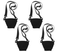 Uonlytech Manchon pour Gobelet à Vin 4 Sets en Néoprène Noir