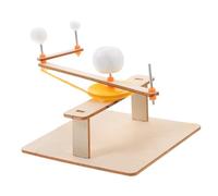 Uonlytech Maquette Système Solaire Éducative en Bois pour Garçon Et Filles, Modèle du Système Solaire Soleil-Terre-Lune, Kit Pédagogique Scientifique DIY pour Éducation Scolaire en Géographie