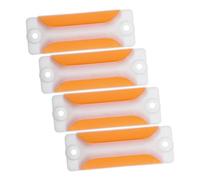 Uonlytech Marqueurs en Chaussée Rectangulaires la Réfléchissants Polycarbonate Plastique 4pcs, Conception Réfléchissante Garantissant Sécurité sur Autoroute et Allée