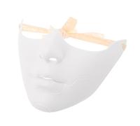 Uonlytech Masque en Plastique Blanc Style Gothique Mécanique Léger et Décoratif pour Performance ou Bureau, Masque Facial pour Hommes et Amateurs de Mascarade