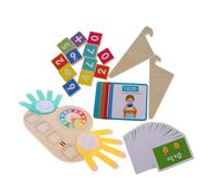 Uonlytech Mathématique Bois pour Apprentissage Sensoriel Calcul avec Doigts pour Garçon Fille Addition et Soustraction Éducatif Portatif pour Préscolaire