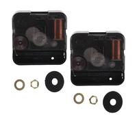 Uonlytech Mécanismes D’Horloge à Quartz Silencieux 2 Pcs Axes de Précision 16mm et 22mm, Pièces de Remplacement pour Mouvements Muraux, Kit Complet de Réparation pour Horloges Murales DIY,