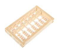 Uonlytech Mini Boulier en Bois Naturel Petit Format Outil d'apprentissage Mathématique Montessori Accessoire Photo pour Premier Anniversaire Boulier Scolaire Vintage Feng Shui