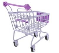Uonlytech Mini Caddie de Supermarché Miniature Fer Panier de Courses Décoratif pour Garçon Fille Chariot Épicerie Compact et Résistant Accessoire de Bureau et Jeu Éducatif