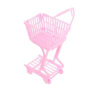 Uonlytech Mini-Caddie Mini Chariot de Courses Caddies pour Enfants Joli Panier educatif éducatif Chariot de Shopping Liner de Panier Logo Panier Petit Panier Plastique Rose