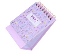 Uonlytech Mini Calendrier de Bureau Floral 2027, Papier Pourpre | Format Compact, Style Élégant, Prise de Notes Précise, Affichage Clair des Dates, Motif Fleuri Imprimé