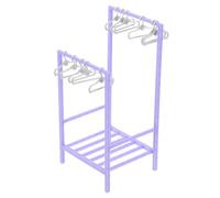 Uonlytech Miniature Dressing Rack with Miniature Hangers Dollhouse Clothes Drying Rack Accessories for Doll Wardrobe Organization and Creative Play