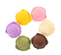 Uonlytech Modèles de Glace Artificielle Réalistes Plastique Accessoires Décoratifs pour Magasin et Photographie DIY Boules de Glace Simulation