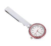 Uonlytech Montre De Poche Infirmière Lumineuse à Clip en Alliage Argenté, Montre Pendentif Médicale pour Surveillance Infirmière, Usage Professionnel en Milieu Hospitalier, Cadran Clair Nocturne