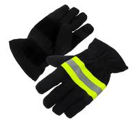 Uonlytech Moufles de Travail de Pompier Ignifuges Résistants la Chaleur, Taille Unique, Épais, Couleur Bleu Marine, Moufles de Protection Thermique pour Chantier et Lutte Incendie