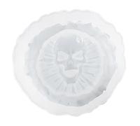 Uonlytech Moule à Cendrier Tête de Mort en Silicone pour Diy, Moule à Cristaux Soi-même, 1 Pièce, Silicone Solide, pour Fabrication Artisanale, Bricolage Halloween