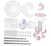 Uonlytech Moule Silicone DIY pour Carillon Éolien Réutilisable Non Collant Kit Créatif pour Bricoleurs