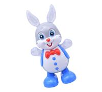 Uonlytech Musical Chantant et Dansant de Lapin Électrique Lumineux à Bascule Présent Interactif pour Garçon et Filles Stimulation Motricité Fine et Coordination Œil-Main